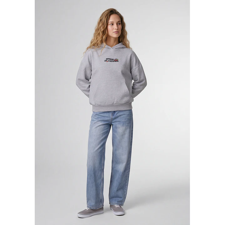 Polerón Guinda Mujer Gris 4