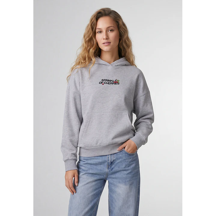 Polerón Guinda Mujer Gris 1