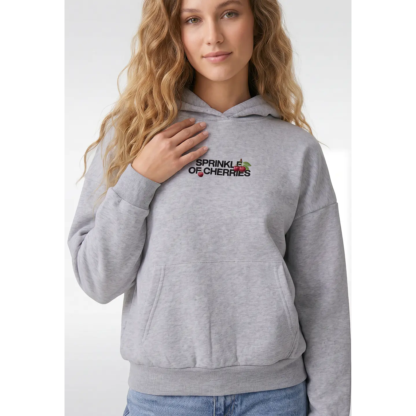 Polerón Guinda Mujer Gris 4