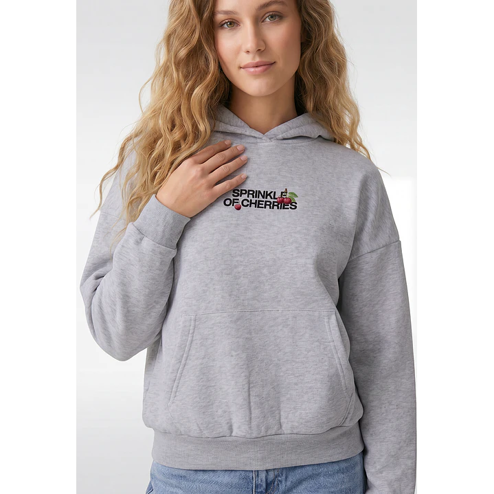 Polerón Guinda Mujer Gris 2