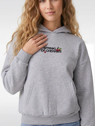 Polerón Guinda Mujer Gris