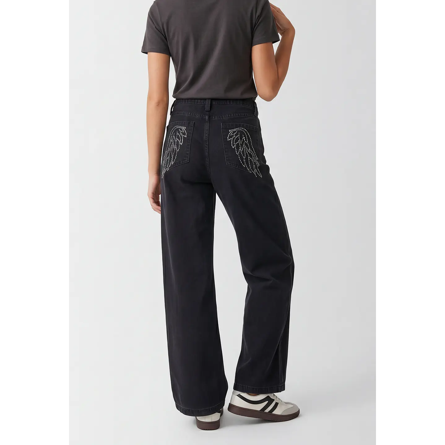 Jeans Strass Mujer Negro 2
