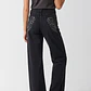 Jeans Strass Mujer Negro - Miniatura 2