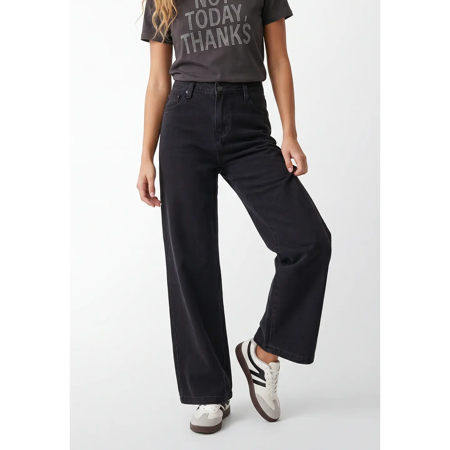 Jeans Strass Mujer Negro 1
