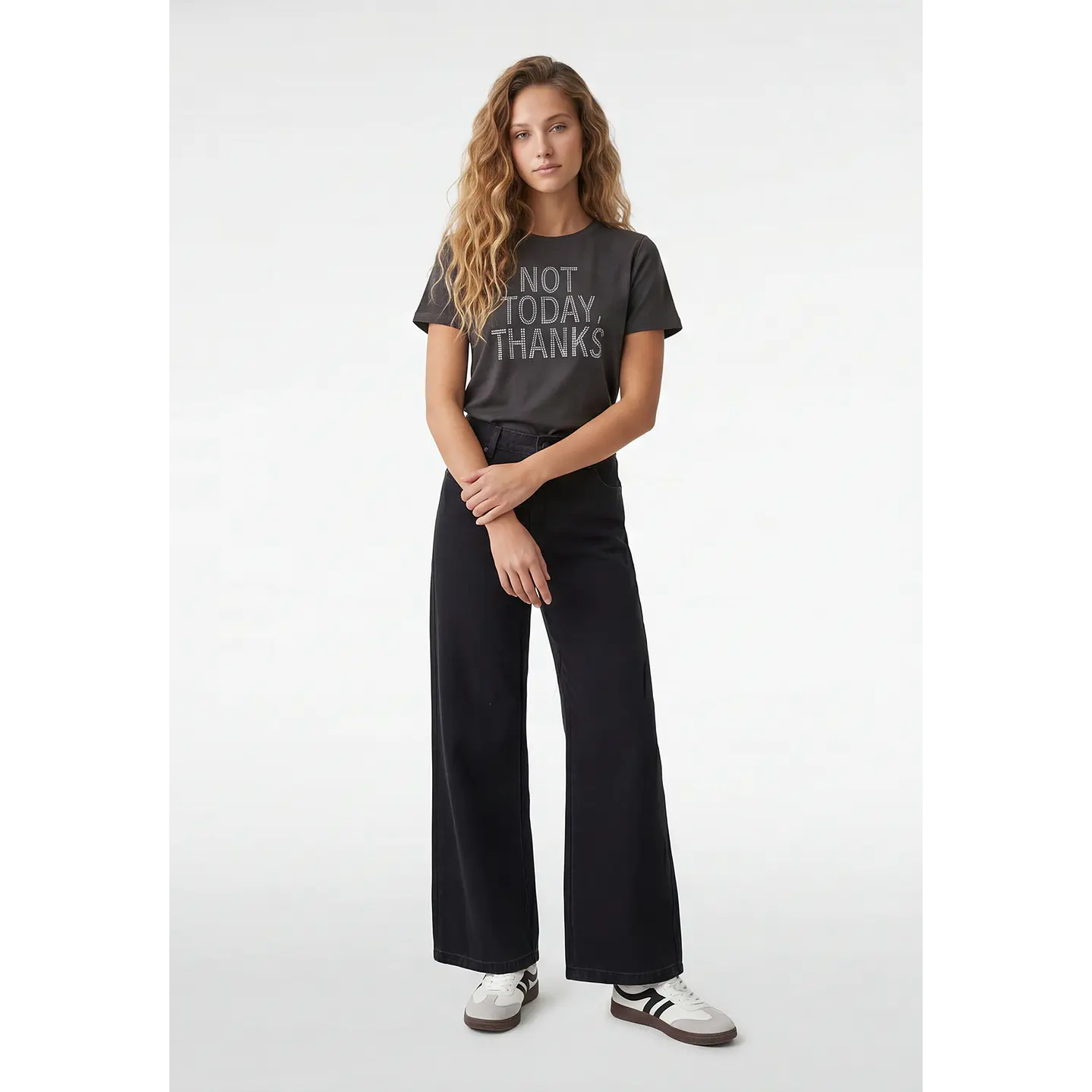 Jeans Strass Mujer Negro 3