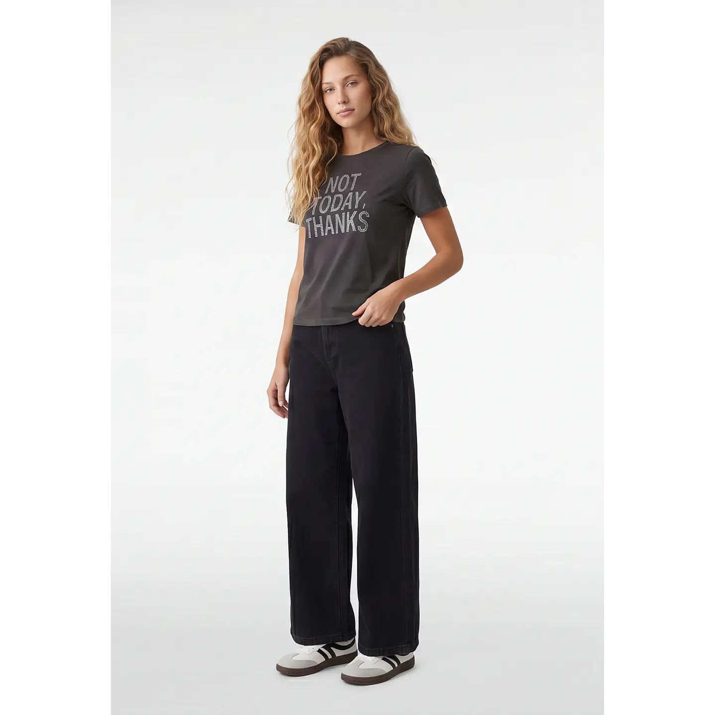 Jeans Strass Mujer Negro 4