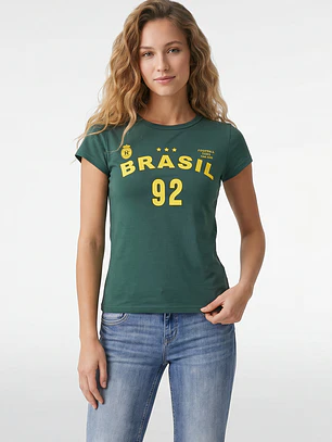 Polera Brasil Mujer Verde