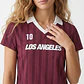 Polera Fútbol Mujer Burdeo - Miniatura 2