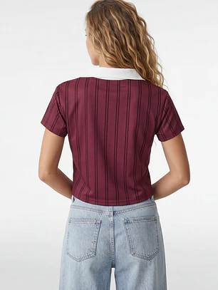Polera Fútbol Mujer Burdeo