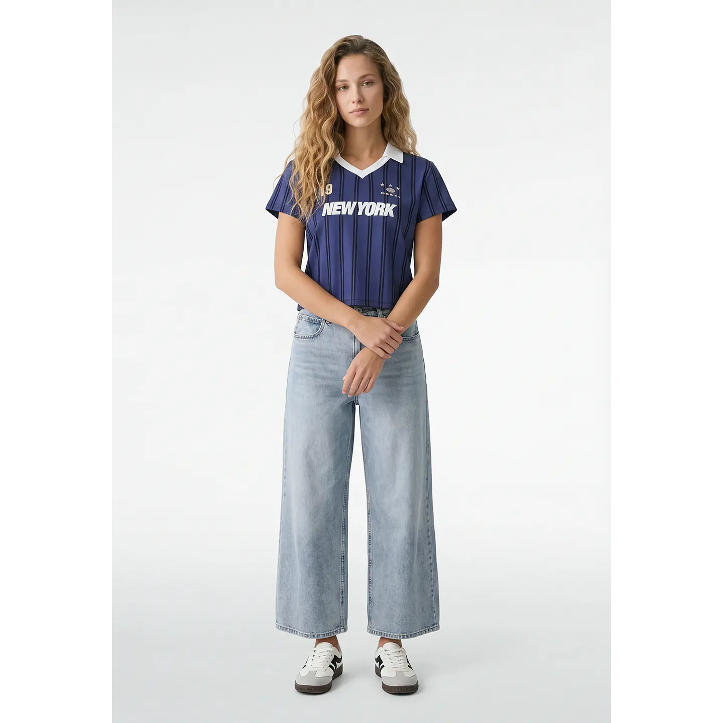 Polera Fútbol Mujer Azul 3