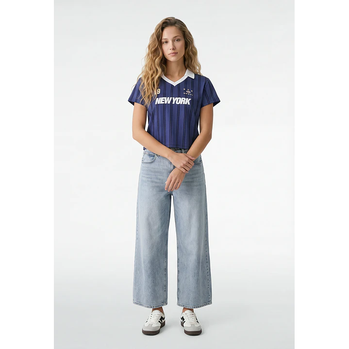 Polera Fútbol Mujer Azul 4