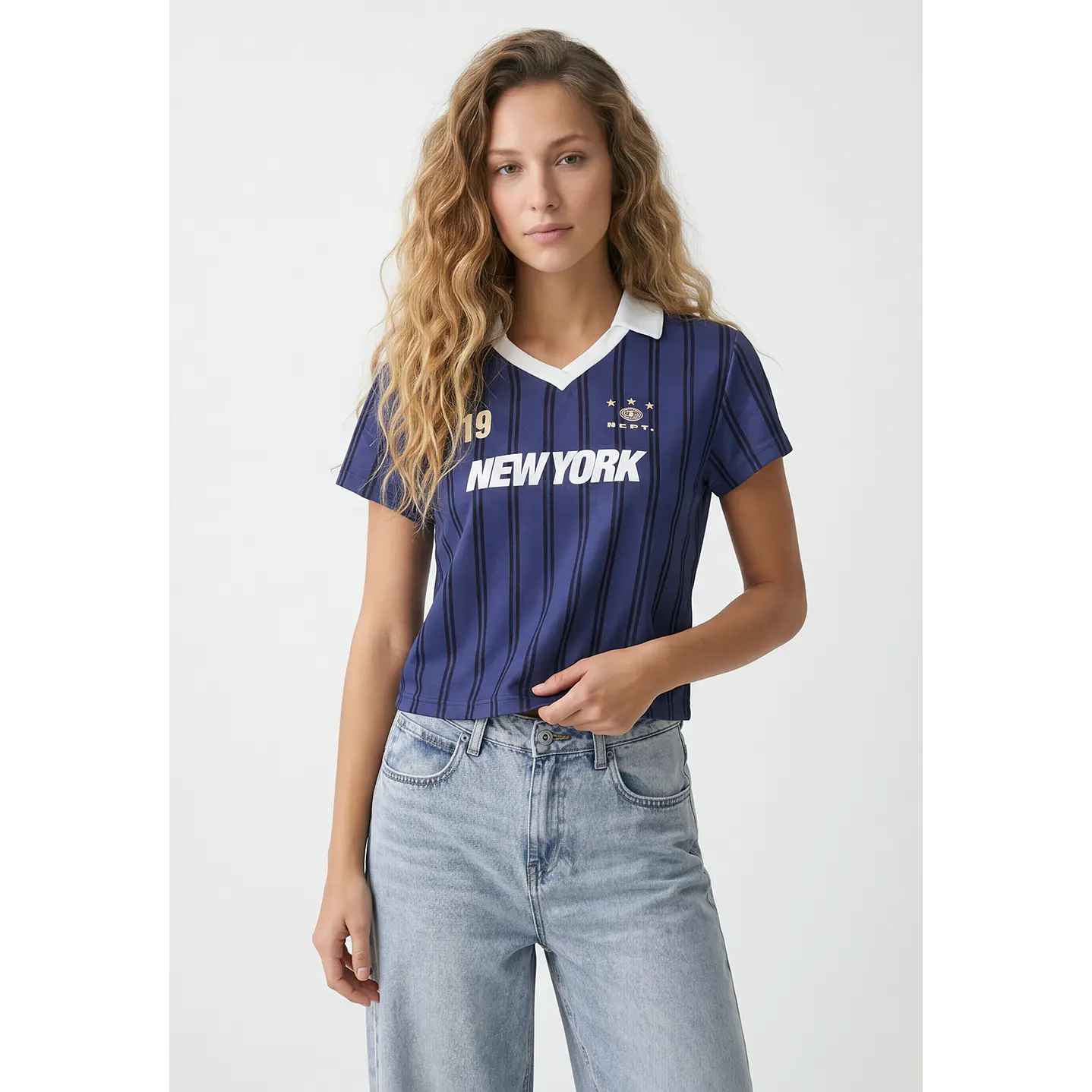 Polera Fútbol Mujer Azul 1