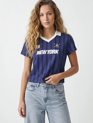 Polera Fútbol Mujer Azul
