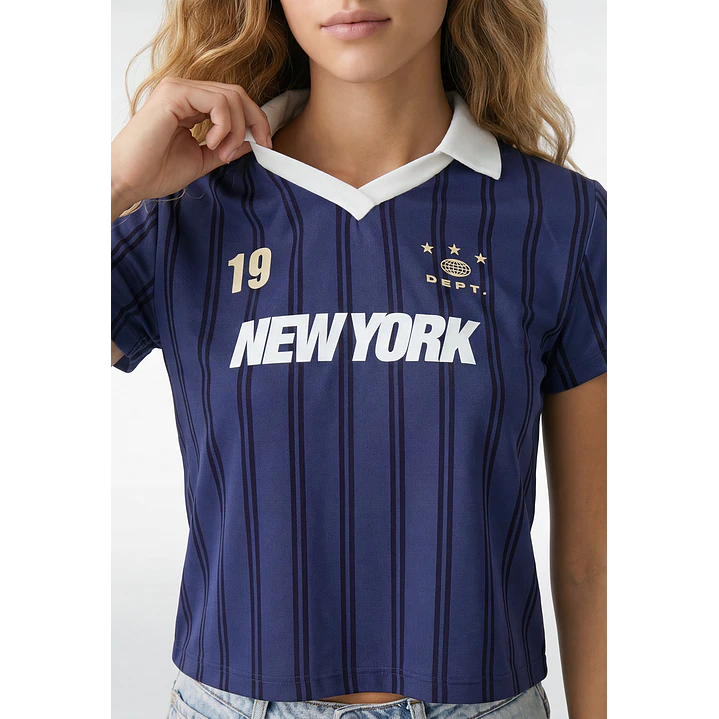 Polera Fútbol Mujer Azul 2