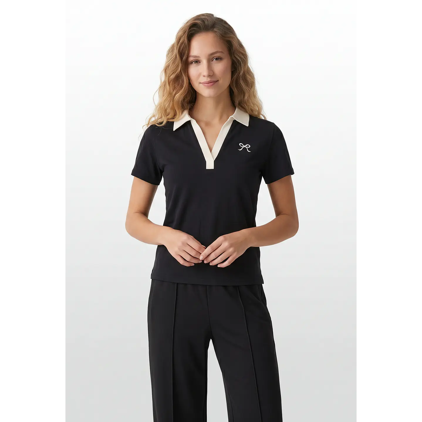 Polera Polo Mujer Negro 1