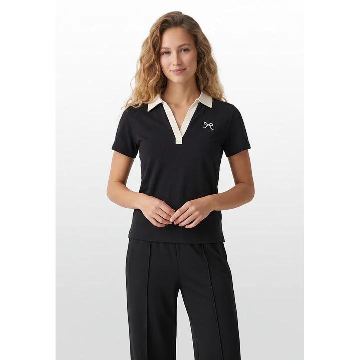 Polera Polo Mujer Negro 1