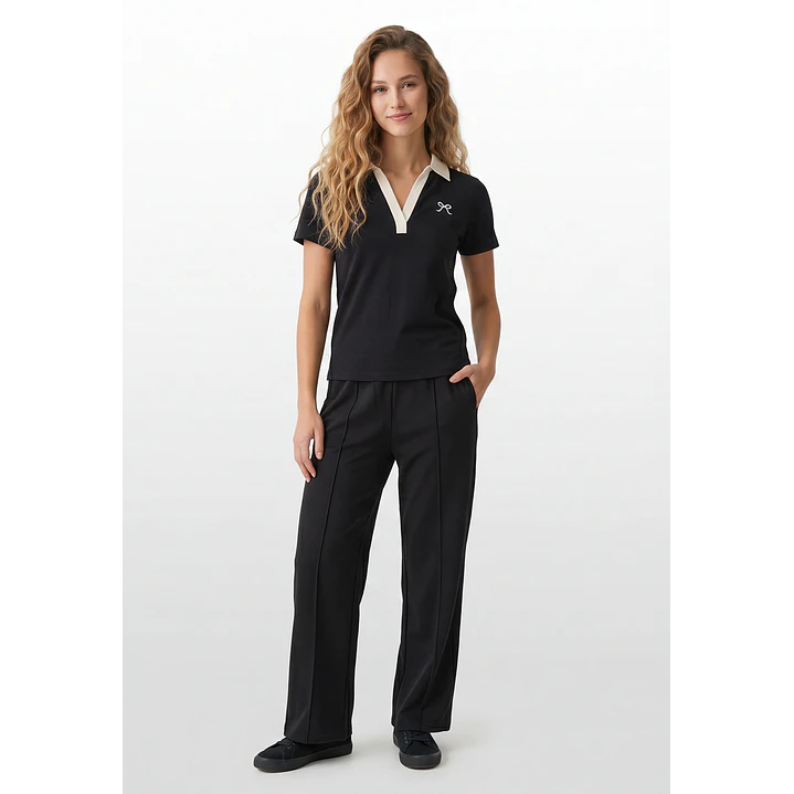 Polera Polo Mujer Negro 4