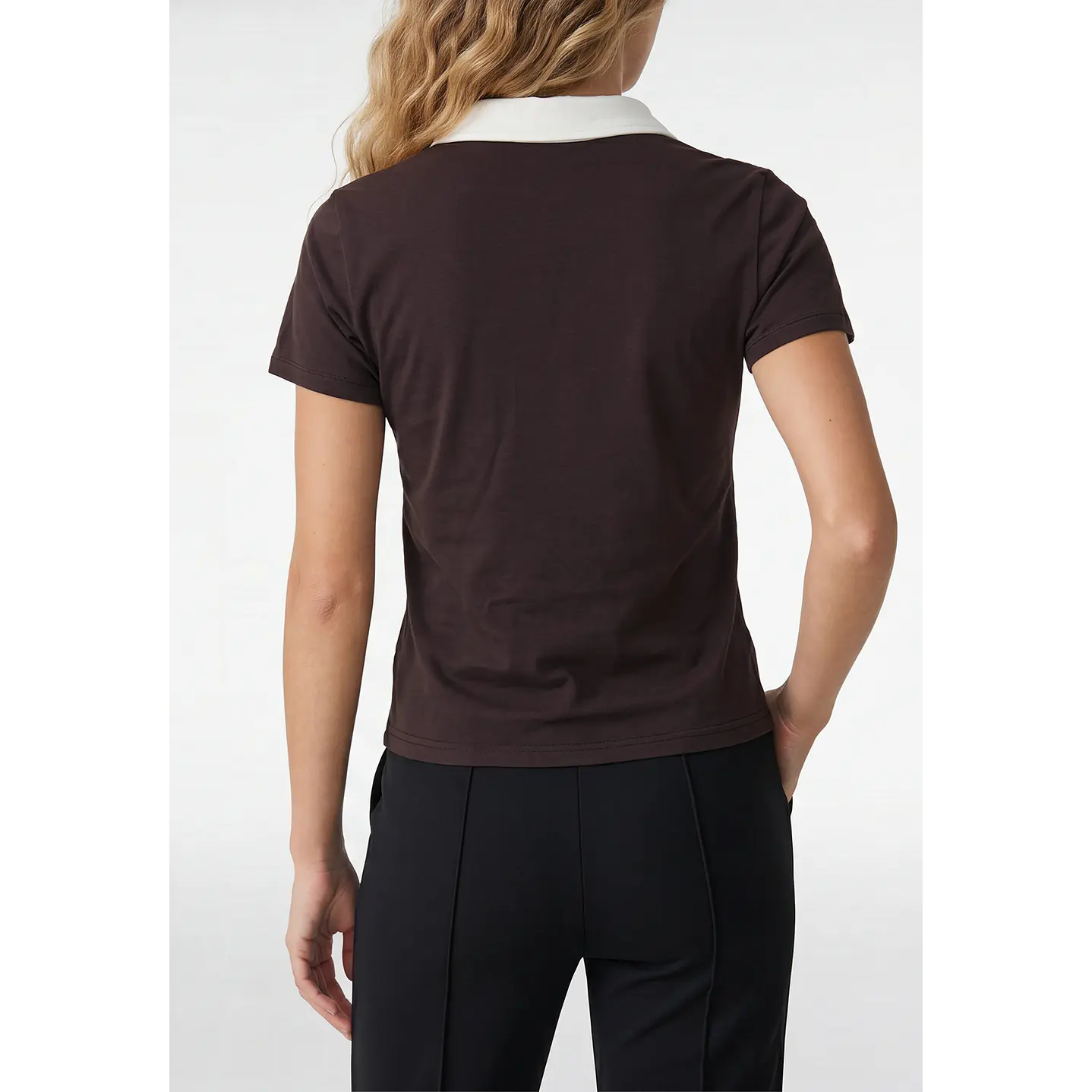 Polera Polo Mujer Café 3
