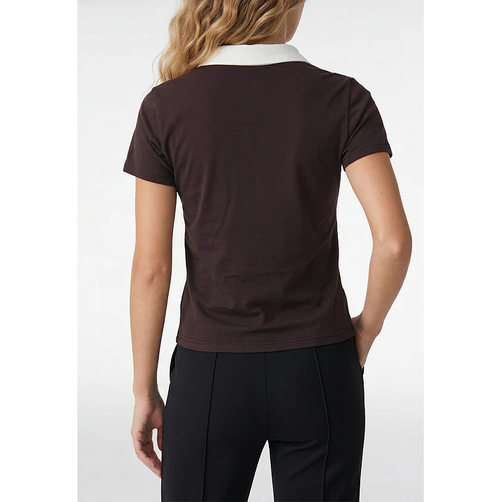 Polera Polo Mujer Café 3