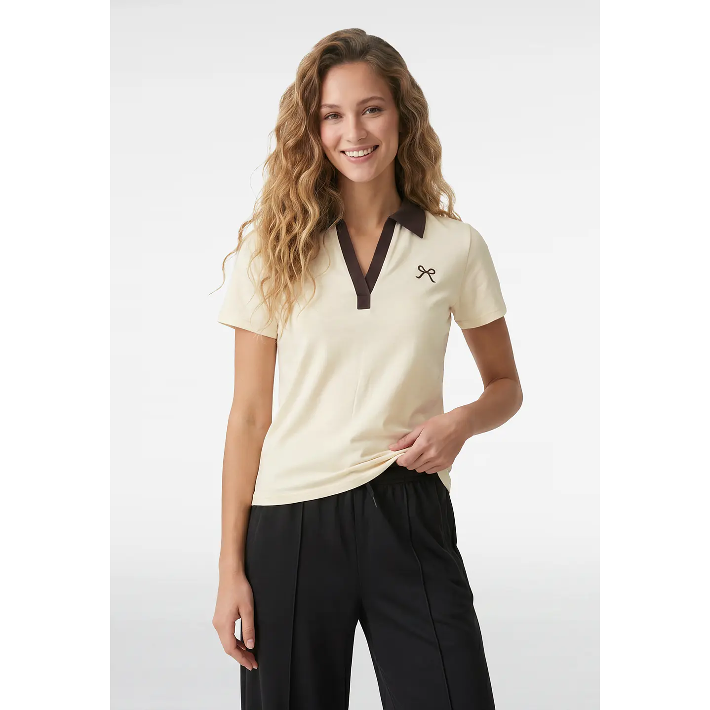 Polera Polo Mujer Amarillo 1