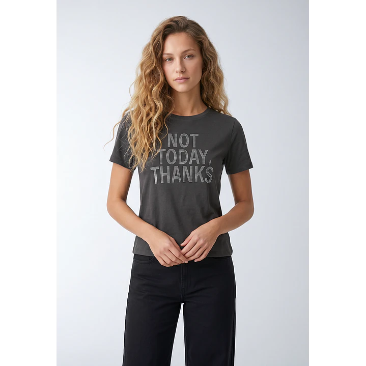 Polera Strass Mujer Gris 1