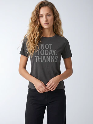 Polera Strass Mujer Gris