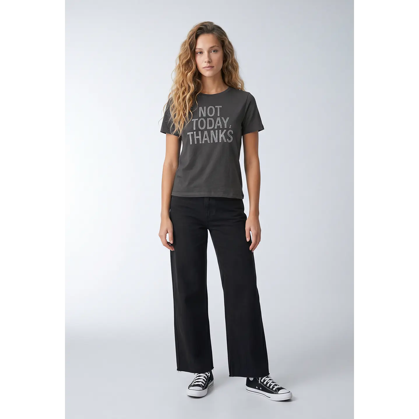 Polera Strass Mujer Gris 4