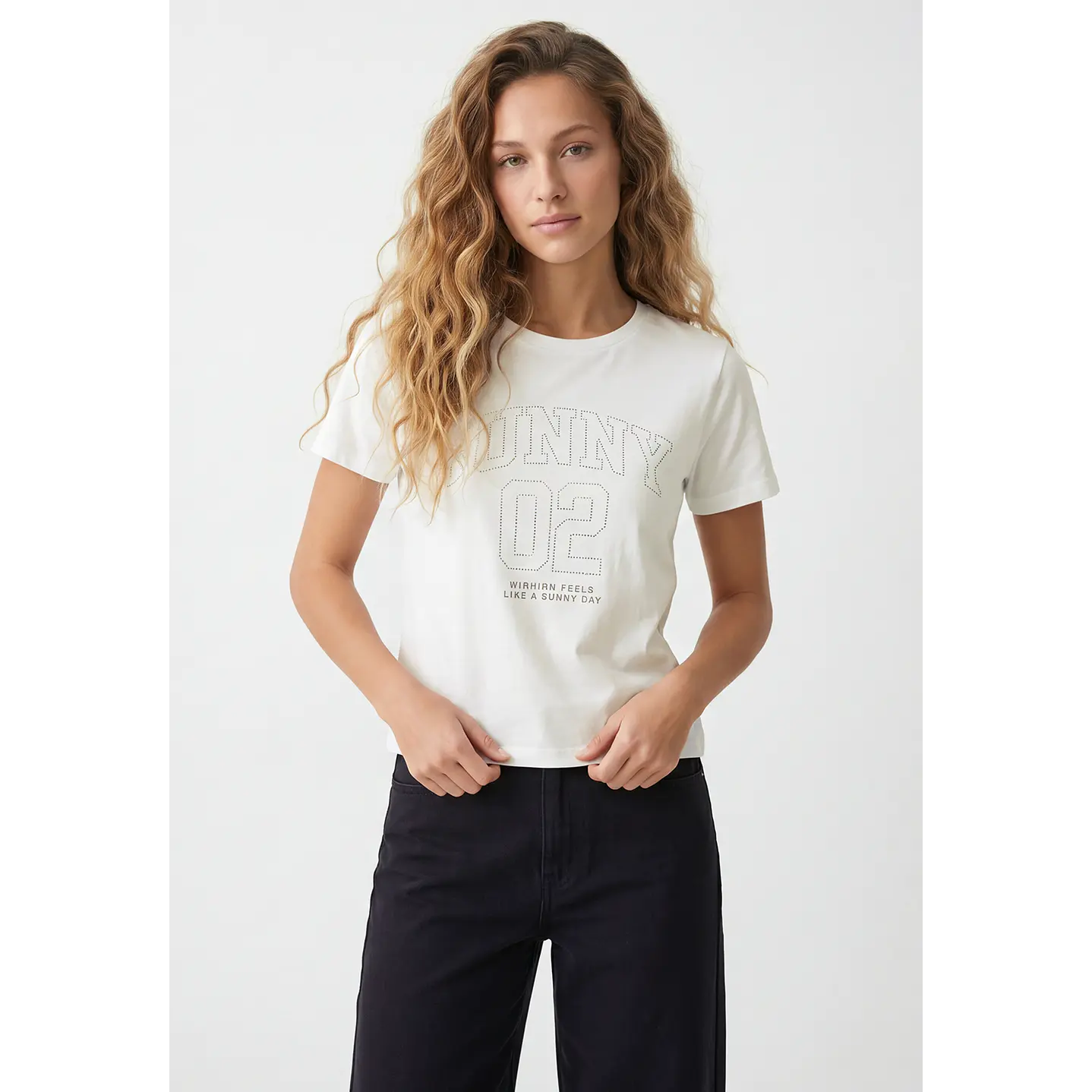 Polera Strass Mujer Crudo 1