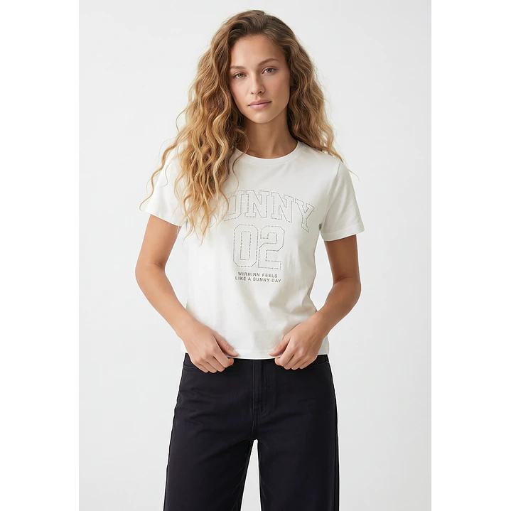 Polera Strass Mujer Crudo 1