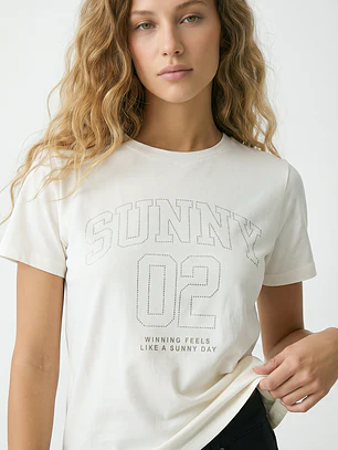 Polera Strass Mujer Crudo