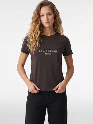 Polera Strass Mujer Café
