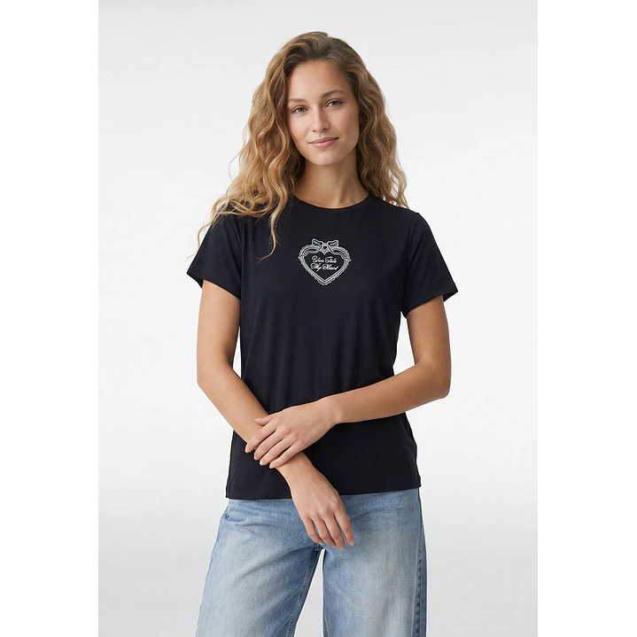 Polera Est Varios Mujer Negro 1