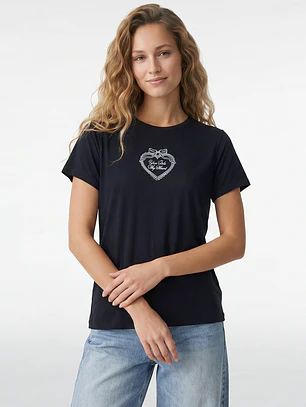 Polera Est Varios Mujer Negro