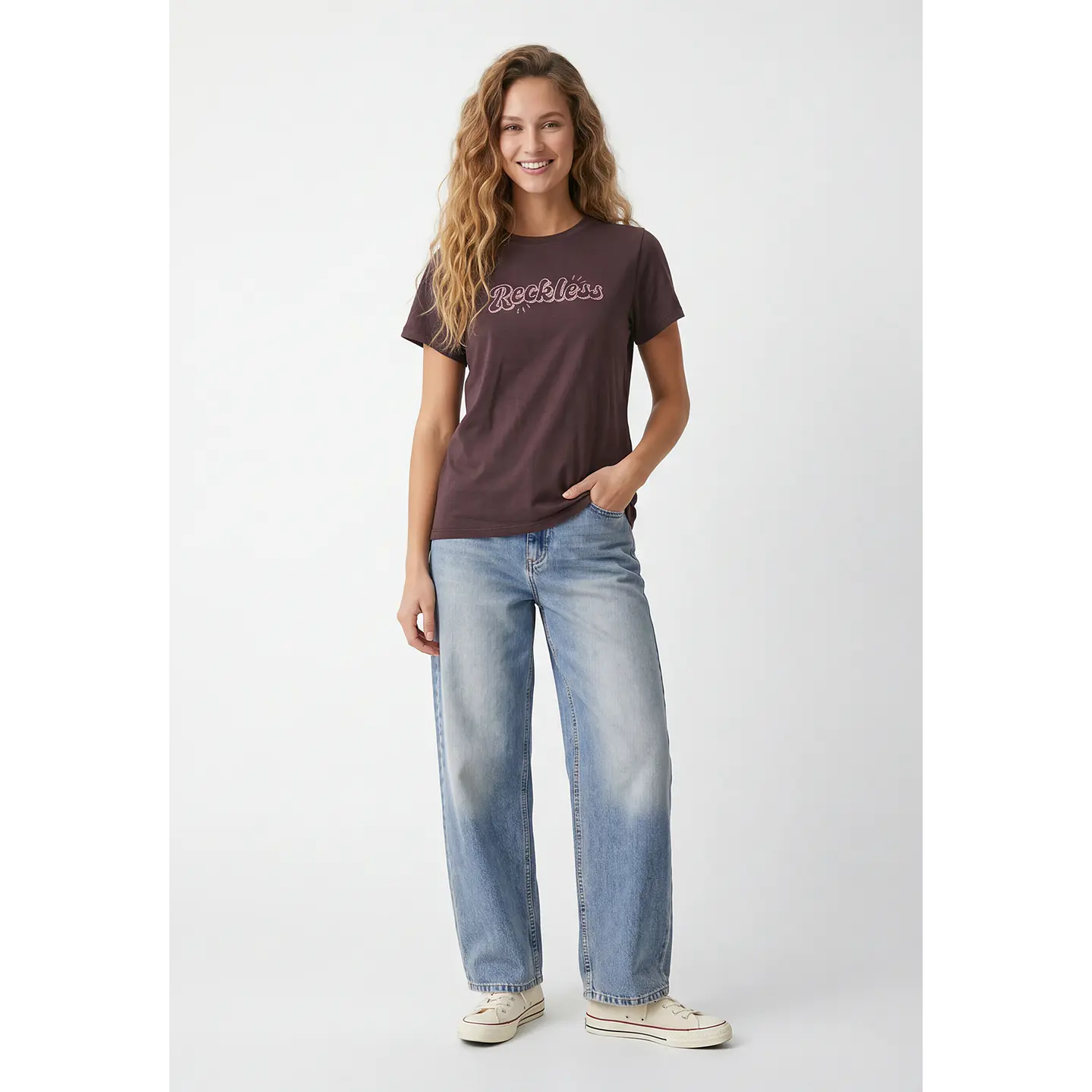 Polera Reckless Mujer Café 4