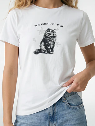Polera Est Varios Mujer Blanco