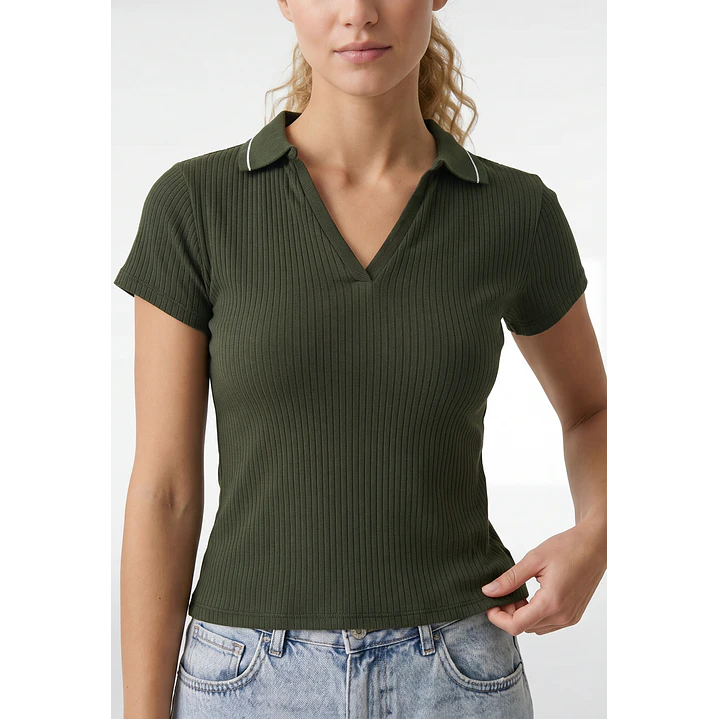 Polera Polo Mujer Verde 2