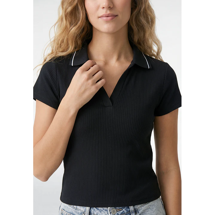 Polera Polo Mujer Negro 2