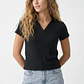 Polera Polo Mujer Negro - Miniatura 1