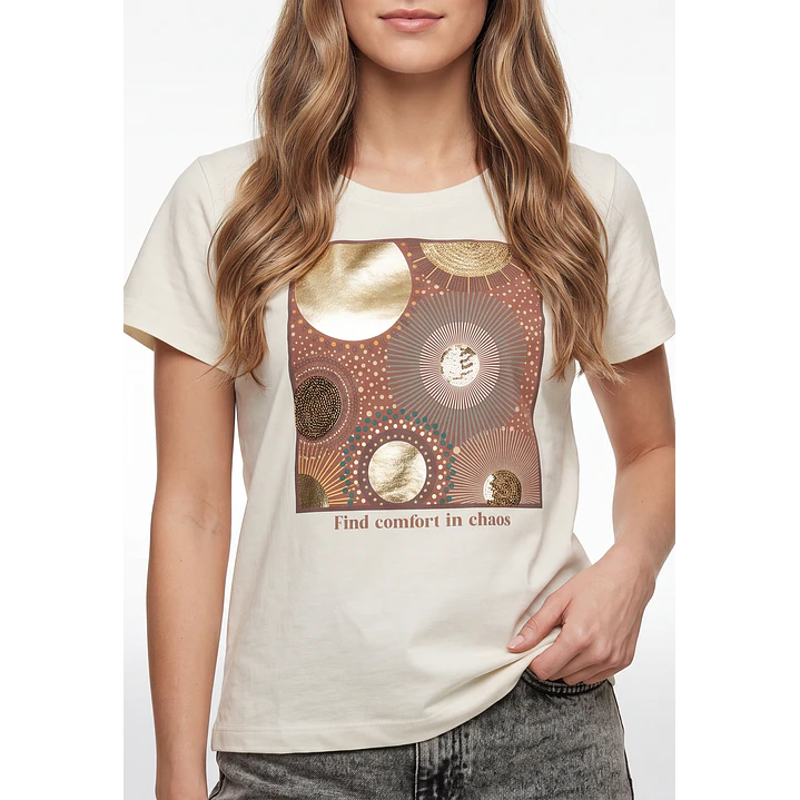 Polera Estampado Mujer Crudo 2