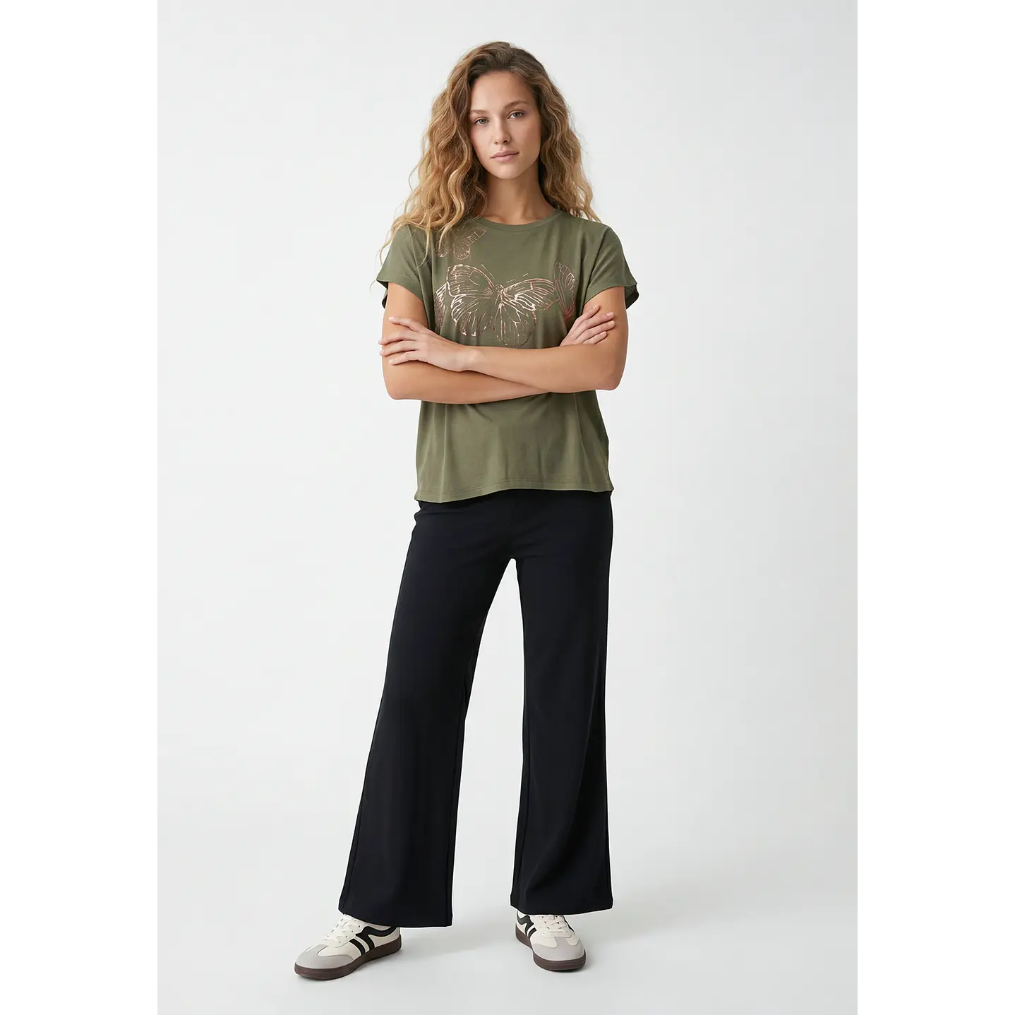 Polera Mariposa Mujer Verde 4