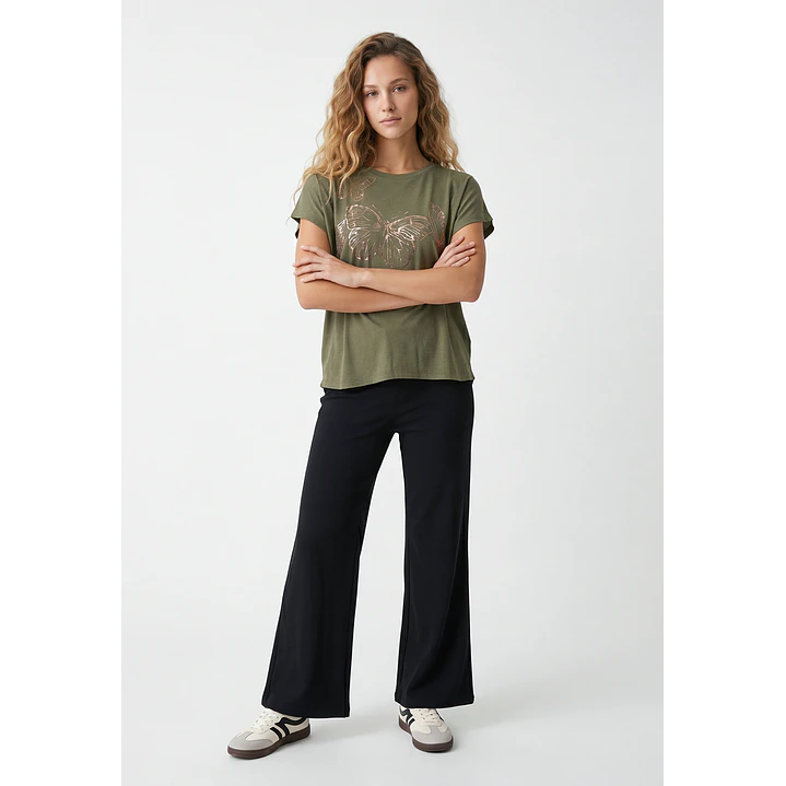 Polera Mariposa Mujer Verde 4