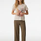 Polera Estampado Mujer Beige - Miniatura 4