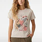 Polera Estampado Mujer Beige - Miniatura 1