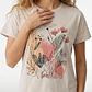 Polera Estampado Mujer Beige - Miniatura 2