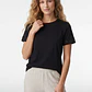Polera Aplicación Mujer Negro - Miniatura 1