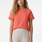 Polera Aplicación Mujer Coral - Miniatura 1