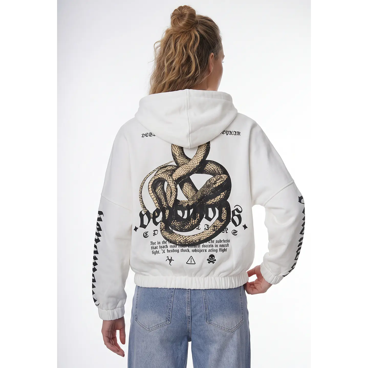 Polerón Crop Mujer Crudo 2
