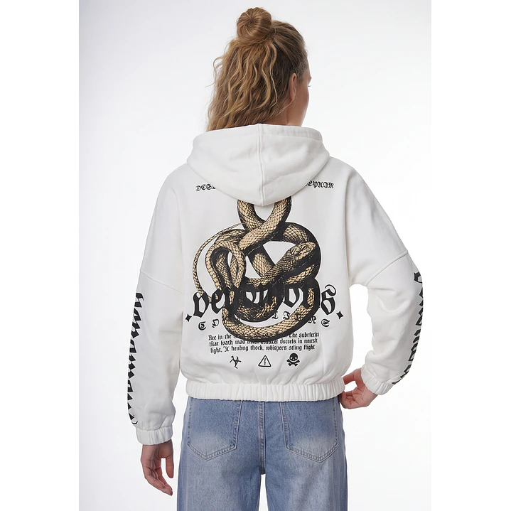 Polerón Crop Mujer Crudo 3