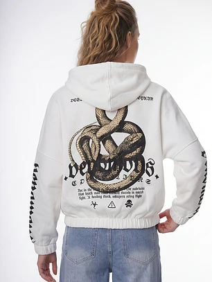 Polerón Crop Mujer Crudo