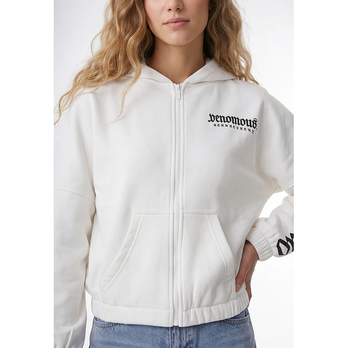 Polerón Crop Mujer Crudo 2